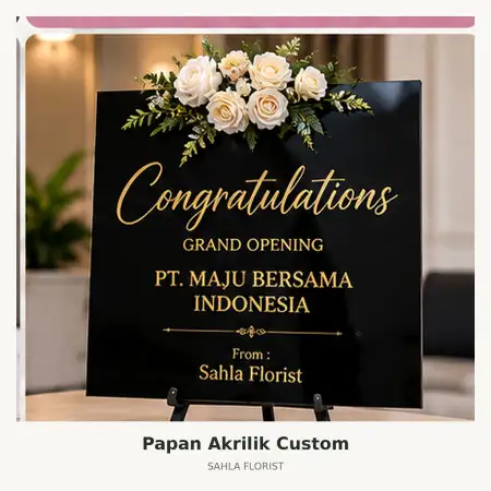 Papan Bunga Akrilik Gedangan Sidoarjo